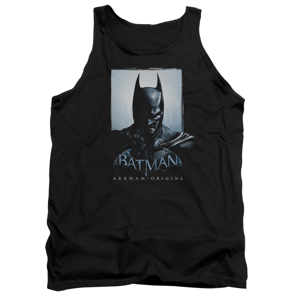 AN OFFCIALLY LICENSED BATMAN ARKHAM ORIGINS TWO SIDES ADULT UNISEX TANK TOP BLACK