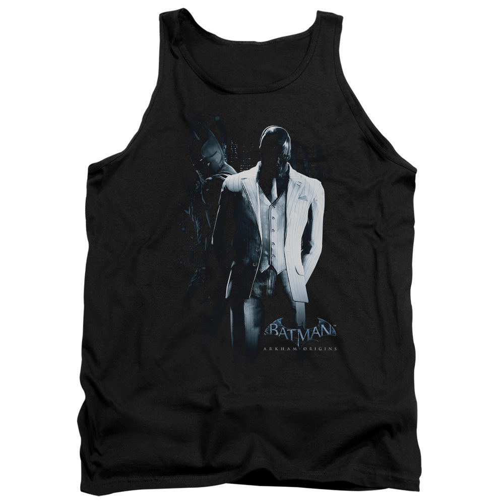 AN OFFCIALLY LICENSED BATMAN ARKHAM ORIGINS BLACK MASK ADULT UNISEX TANK TOP BLACK