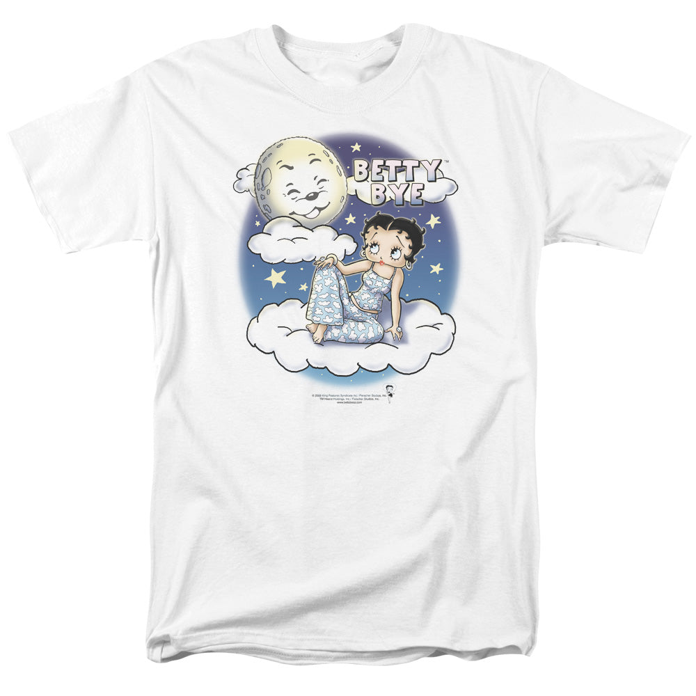 AN OFFCIALLY LICENSED BETTY BOOP BETTY BYE MEN'S REGULAR FIT T-SHIRT WHITE