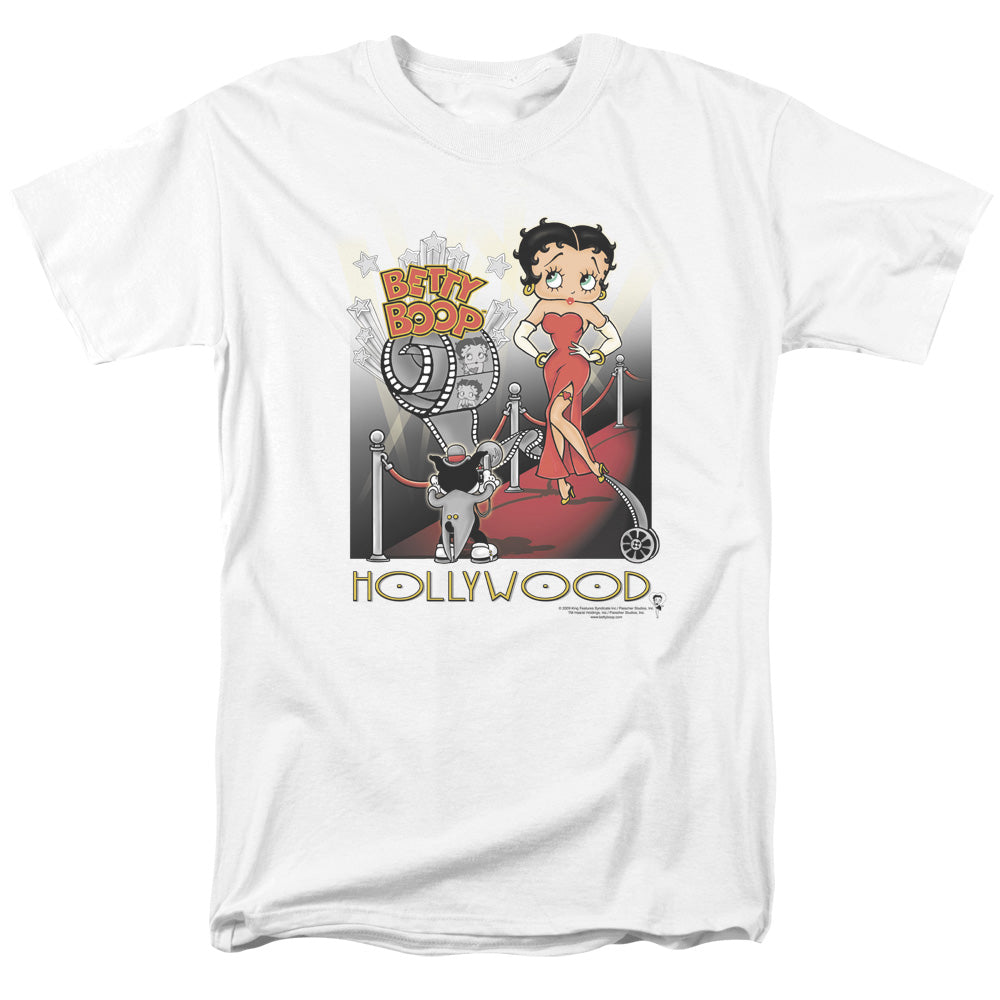 AN OFFCIALLY LICENSED BETTY BOOP HOLLYWOOD MEN'S REGULAR FIT T-SHIRT WHITE
