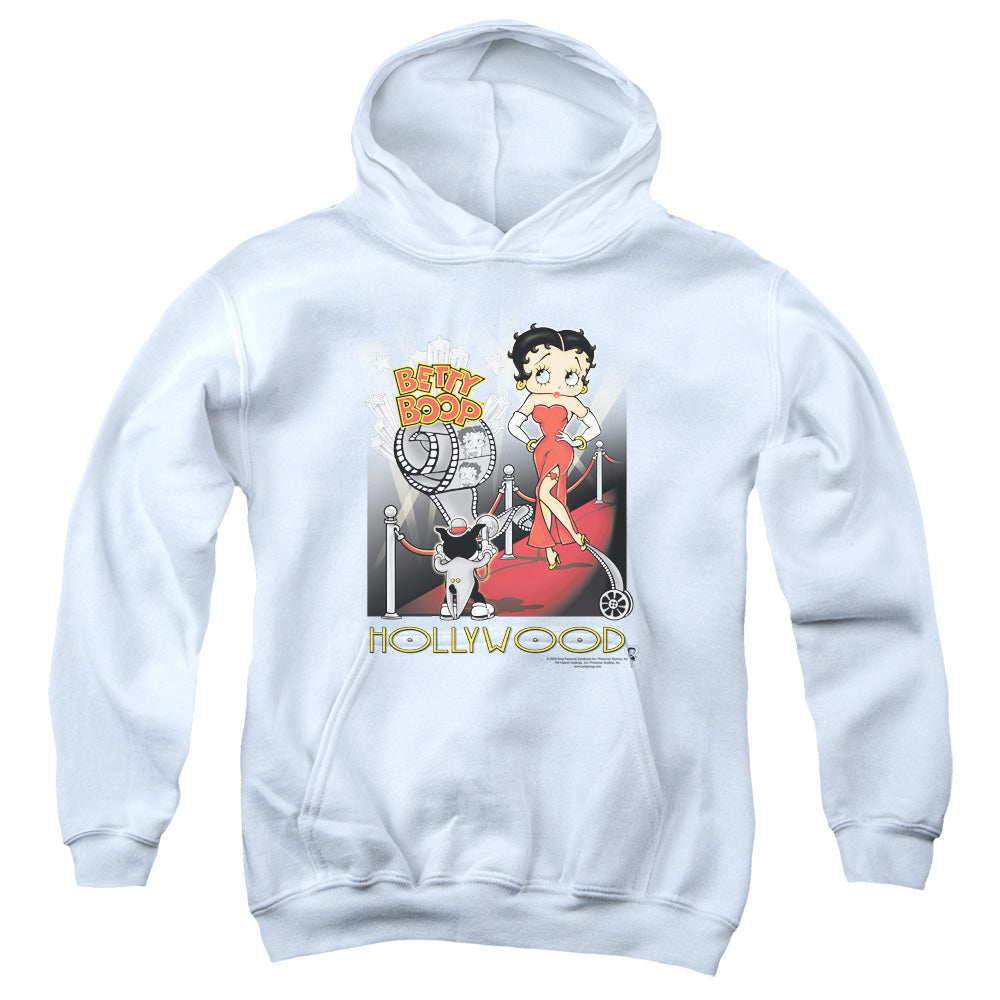 AN OFFCIALLY LICENSED BETTY BOOP HOLLYWOOD YOUTH HOODIE WHITE