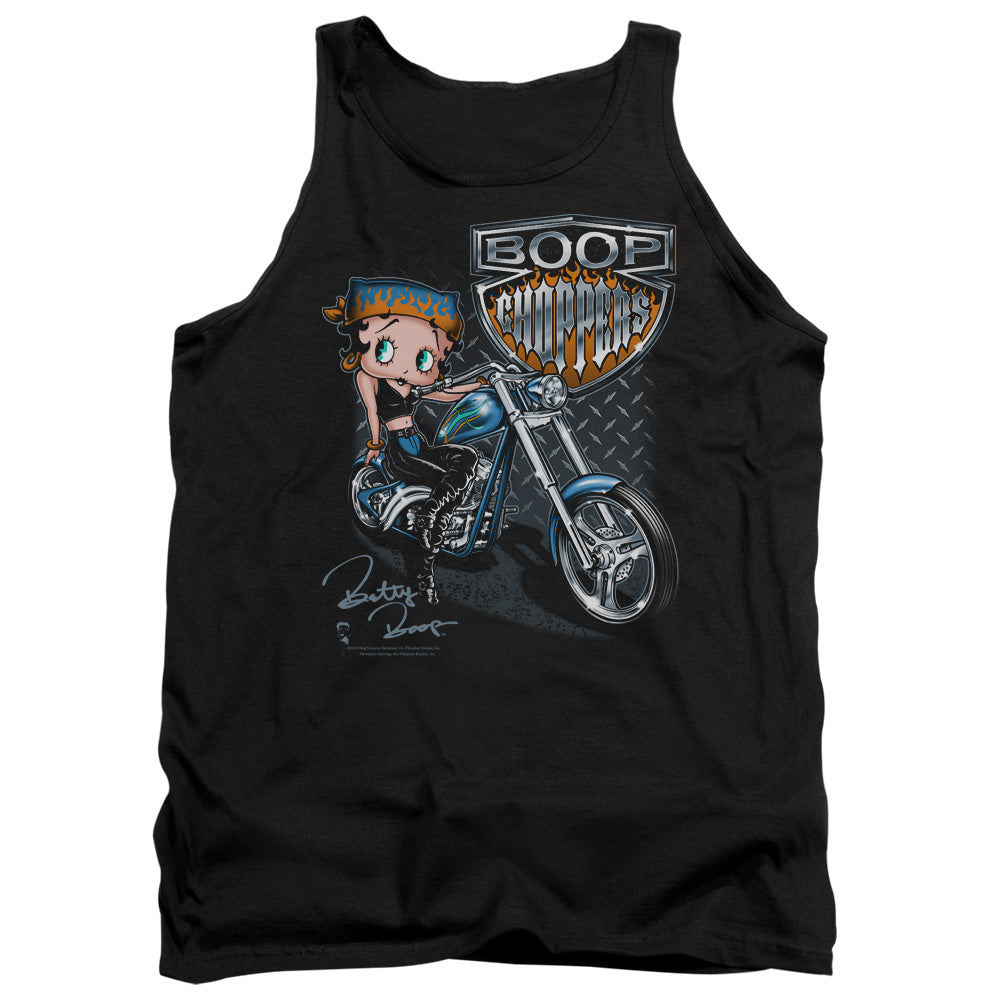 AN OFFCIALLY LICENSED BETTY BOOP CHOPPERS ADULT UNISEX TANK TOP BLACK