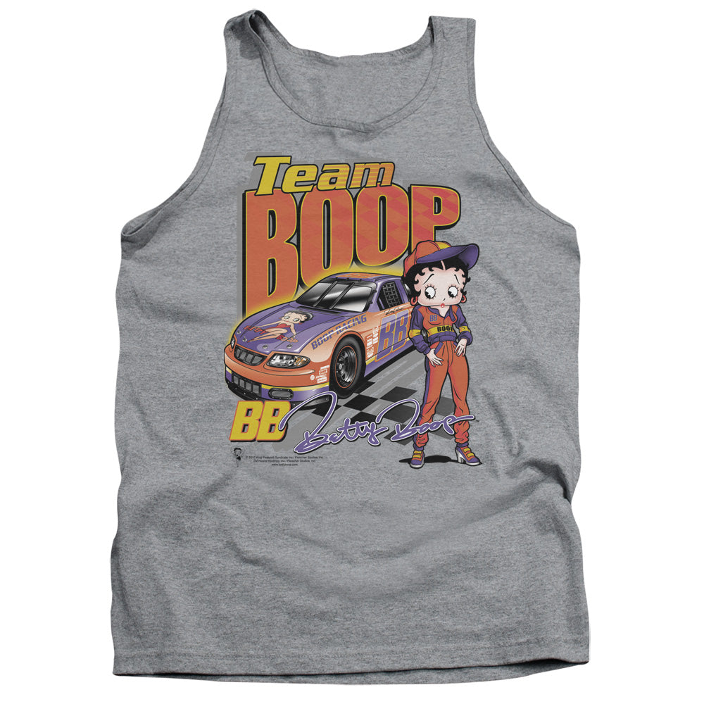 AN OFFCIALLY LICENSED BETTY BOOP TEAM BOOP ADULT UNISEX TANK TOP ATHLETIC HEATHER