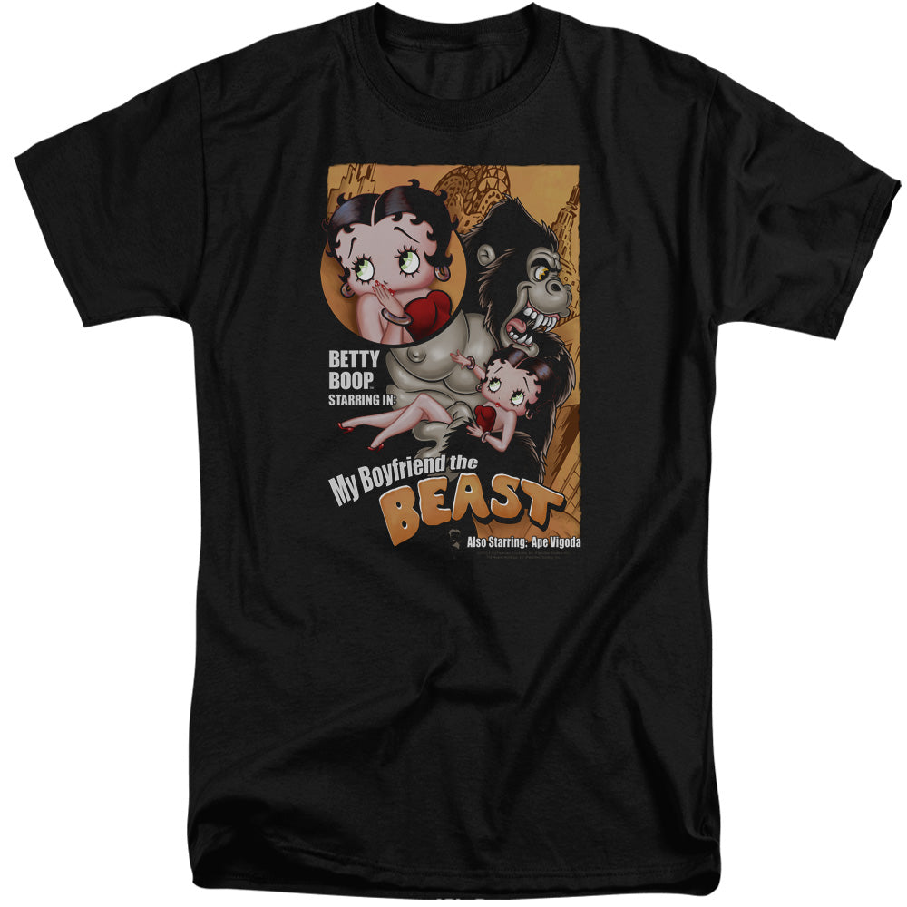 AN OFFCIALLY LICENSED BETTY BOOP BOYFRIEND THE BEAST MEN'S TALL FIT T-SHIRT BLACK