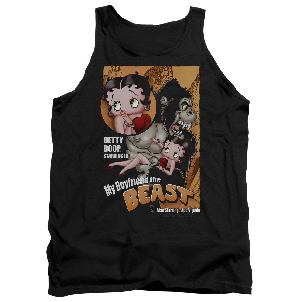 AN OFFCIALLY LICENSED BETTY BOOP BOYFRIEND THE BEAST ADULT UNISEX TANK TOP BLACK