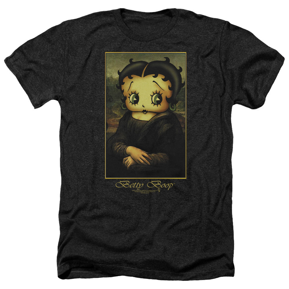AN OFFCIALLY LICENSED BETTY BOOP BOOPALISA MEN'S HEATHER T-SHIRT CHARCOAL