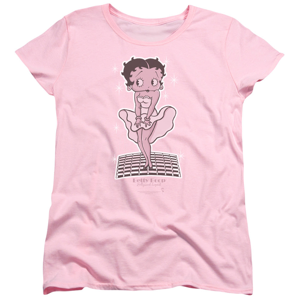 AN OFFCIALLY LICENSED BETTY BOOP HOLLYWOOD LEGEND WOMEN'S REGULAR FIT T-SHIRT PINK