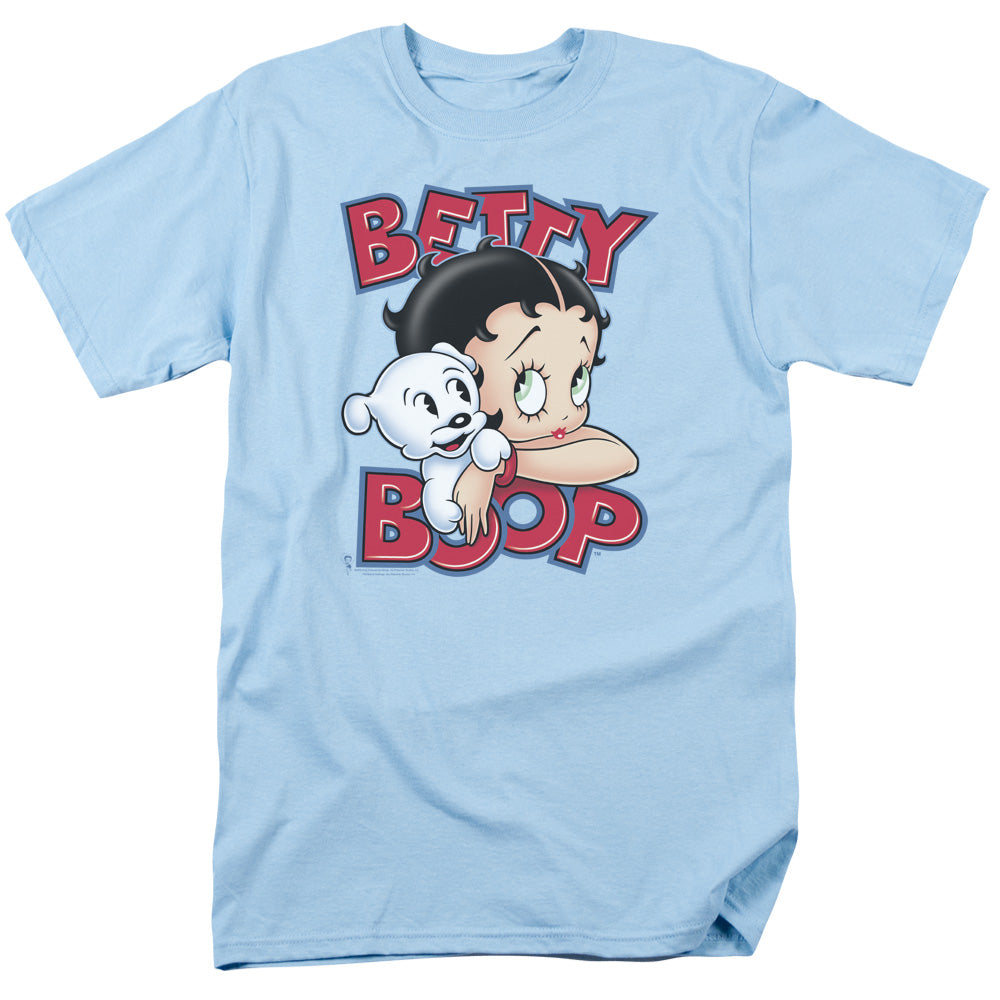 AN OFFCIALLY LICENSED BETTY BOOP FOREVER FRIENDS MEN'S REGULAR FIT T-SHIRT LIGHT BLUE