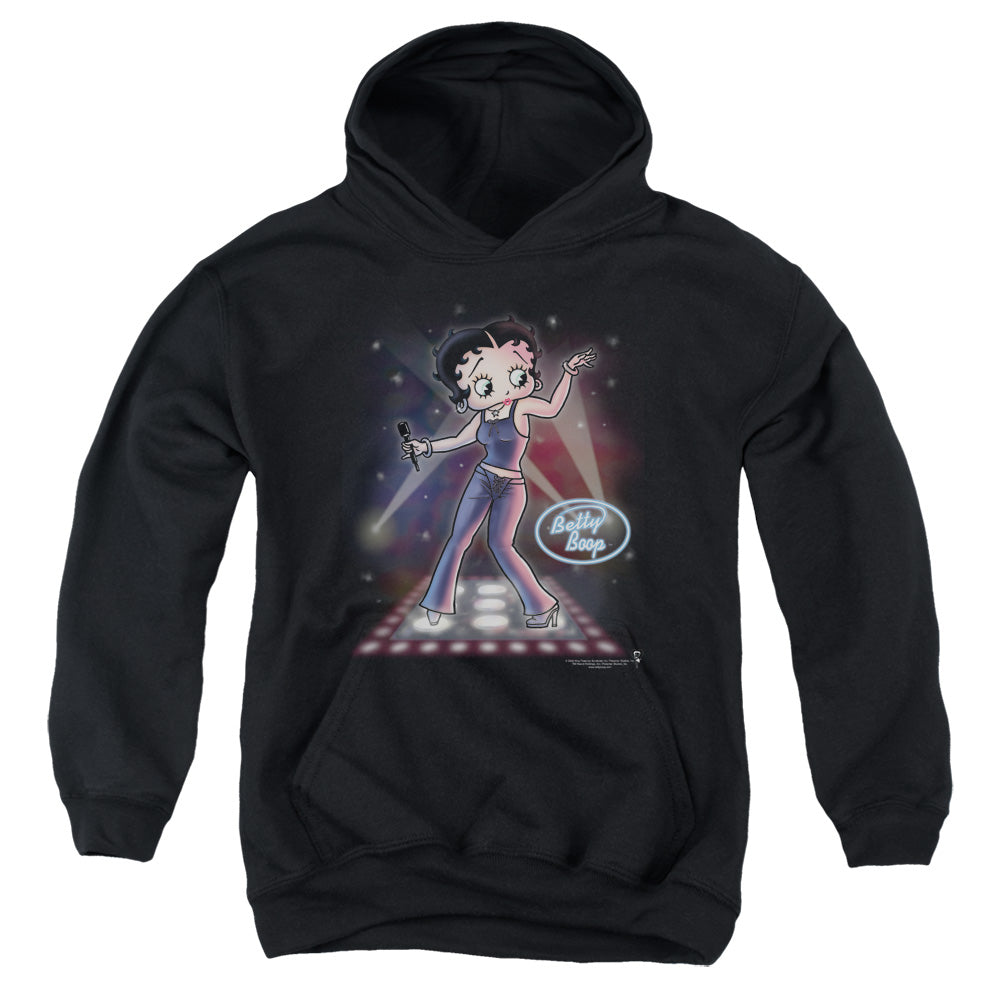 AN OFFCIALLY LICENSED BETTY BOOP POP STAR YOUTH HOODIE BLACK