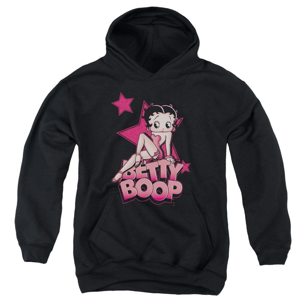 AN OFFCIALLY LICENSED BETTY BOOP SEXY STAR YOUTH HOODIE BLACK