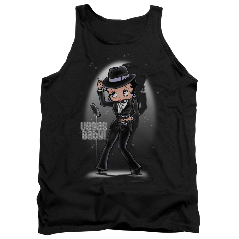 AN OFFCIALLY LICENSED BETTY BOOP VEGAS BABY ADULT UNISEX TANK TOP BLACK