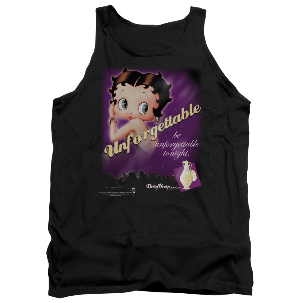 AN OFFCIALLY LICENSED BETTY BOOP UNFORGETTABLE ADULT UNISEX TANK TOP BLACK