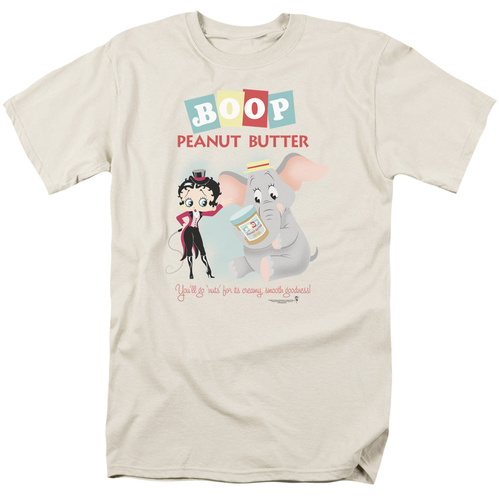 AN OFFCIALLY LICENSED BETTY BOOP BOOP PEANUT BUTTER MEN'S REGULAR FIT T-SHIRT CREAM