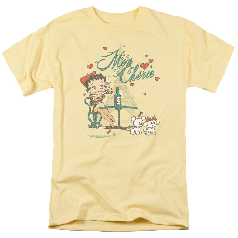 AN OFFCIALLY LICENSED BETTY BOOP MON CHERIE MEN'S REGULAR FIT T-SHIRT BANANA