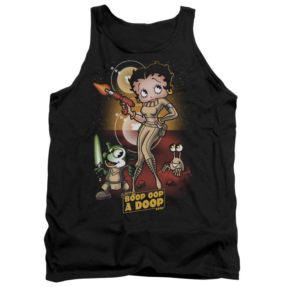 AN OFFCIALLY LICENSED BETTY BOOP STAR PRINCESS ADULT UNISEX TANK TOP BLACK