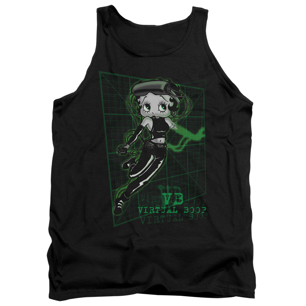 AN OFFCIALLY LICENSED BETTY BOOP VIRTUAL BOOP ADULT UNISEX TANK TOP BLACK