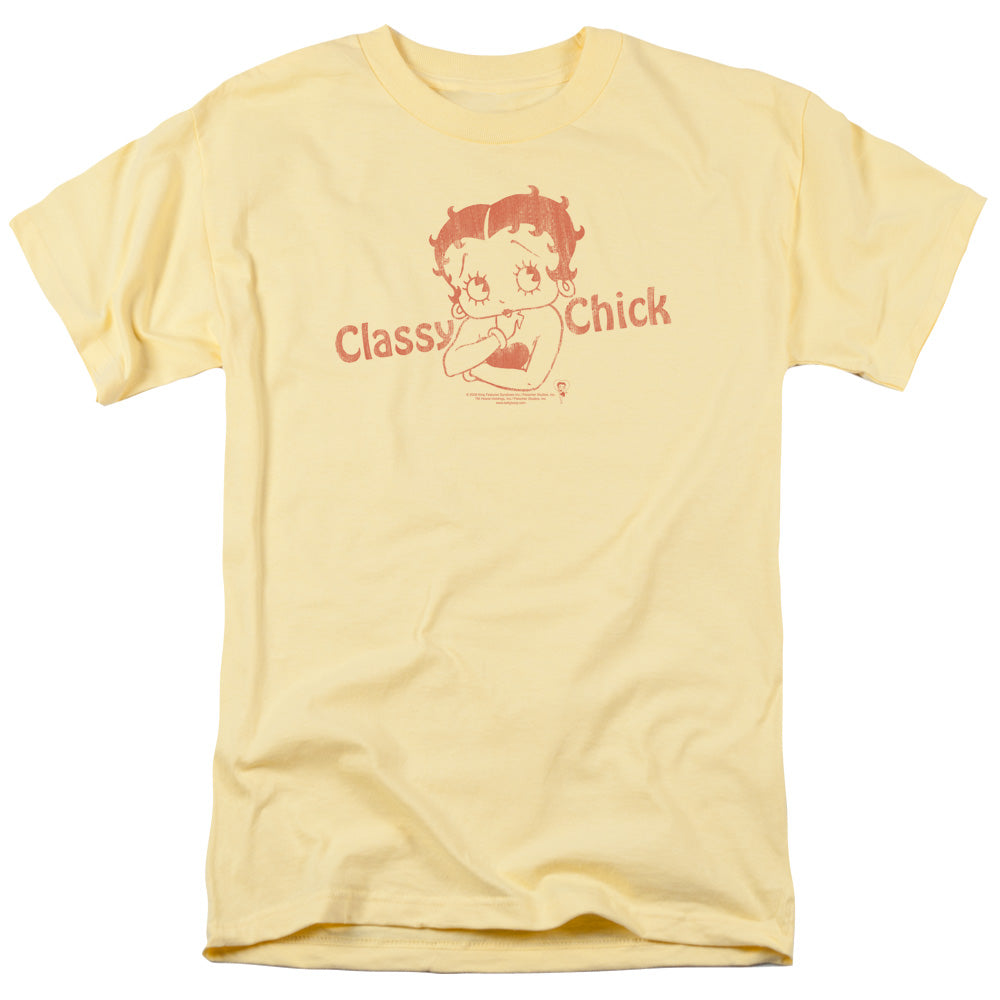 AN OFFCIALLY LICENSED BETTY BOOP CLASSY CHICK MEN'S REGULAR FIT T-SHIRT BANANA