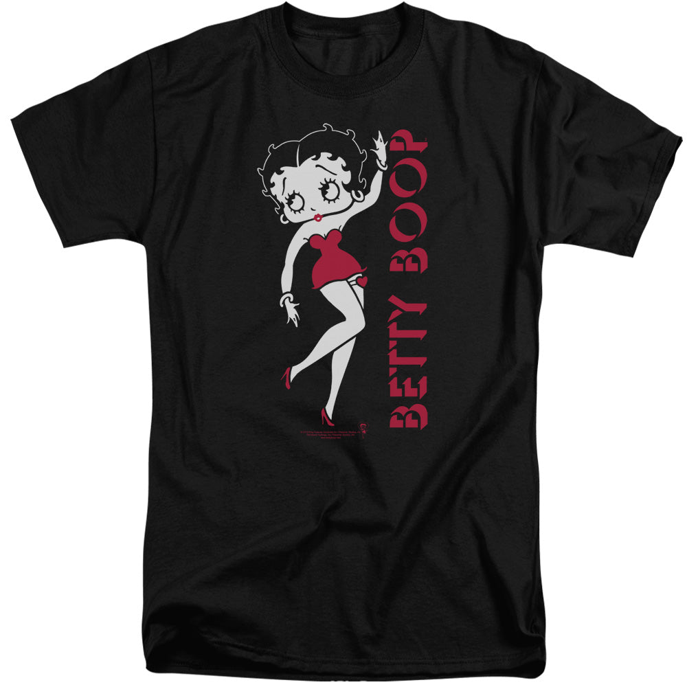 AN OFFCIALLY LICENSED BETTY BOOP CLASSIC MEN'S TALL FIT T-SHIRT BLACK