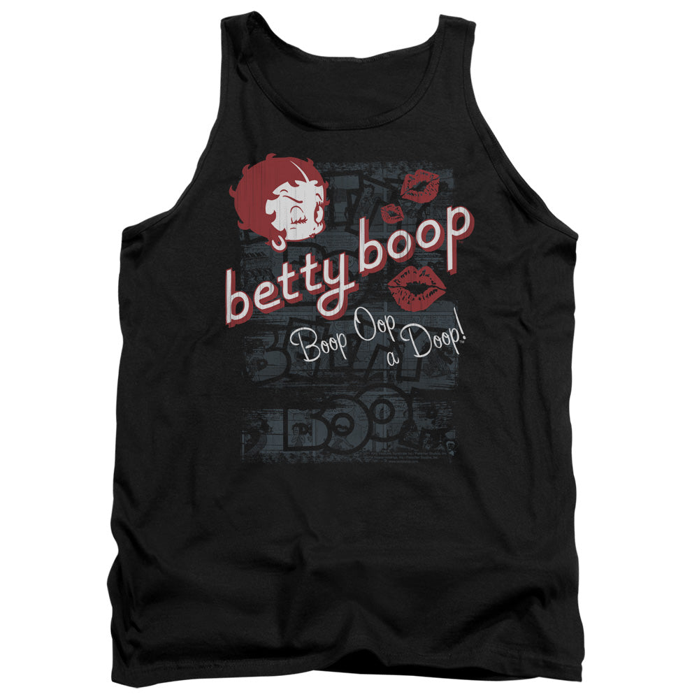 AN OFFCIALLY LICENSED BETTY BOOP BOOP OOP ADULT UNISEX TANK TOP BLACK