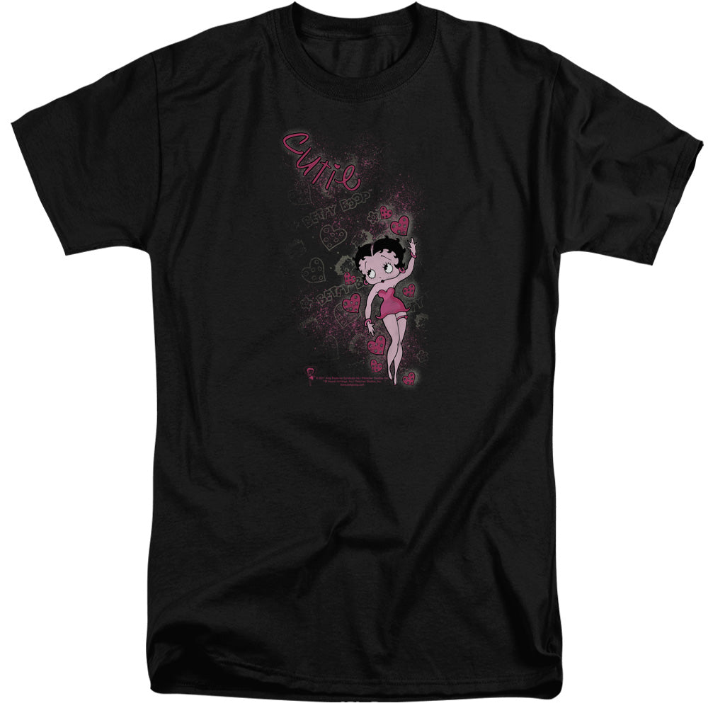 AN OFFCIALLY LICENSED BETTY BOOP CUTIE MEN'S TALL FIT T-SHIRT BLACK