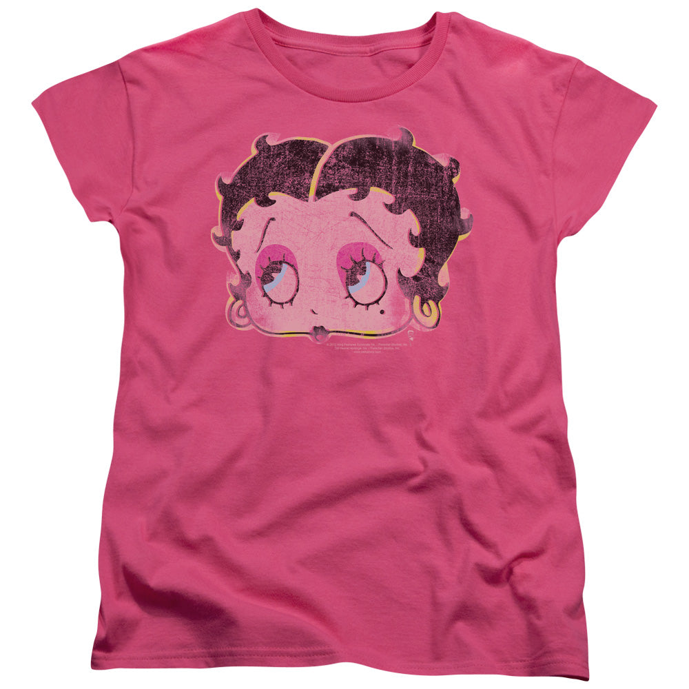 AN OFFCIALLY LICENSED BETTY BOOP POP ART BOOP WOMEN'S REGULAR FIT T-SHIRT HOT PINK