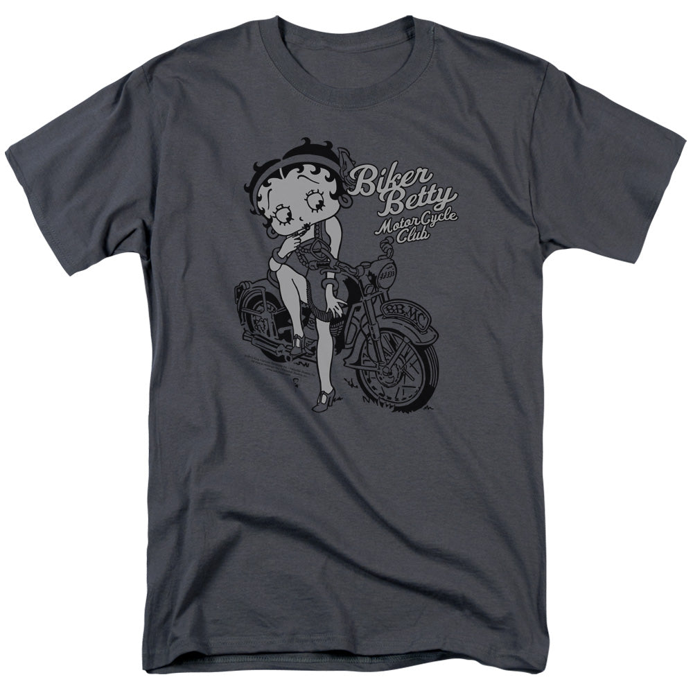 AN OFFCIALLY LICENSED BETTY BOOP BBMC MEN'S REGULAR FIT T-SHIRT CHARCOAL