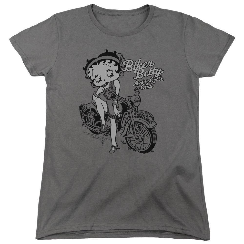 AN OFFCIALLY LICENSED BETTY BOOP BBMC WOMEN'S REGULAR FIT T-SHIRT CHARCOAL