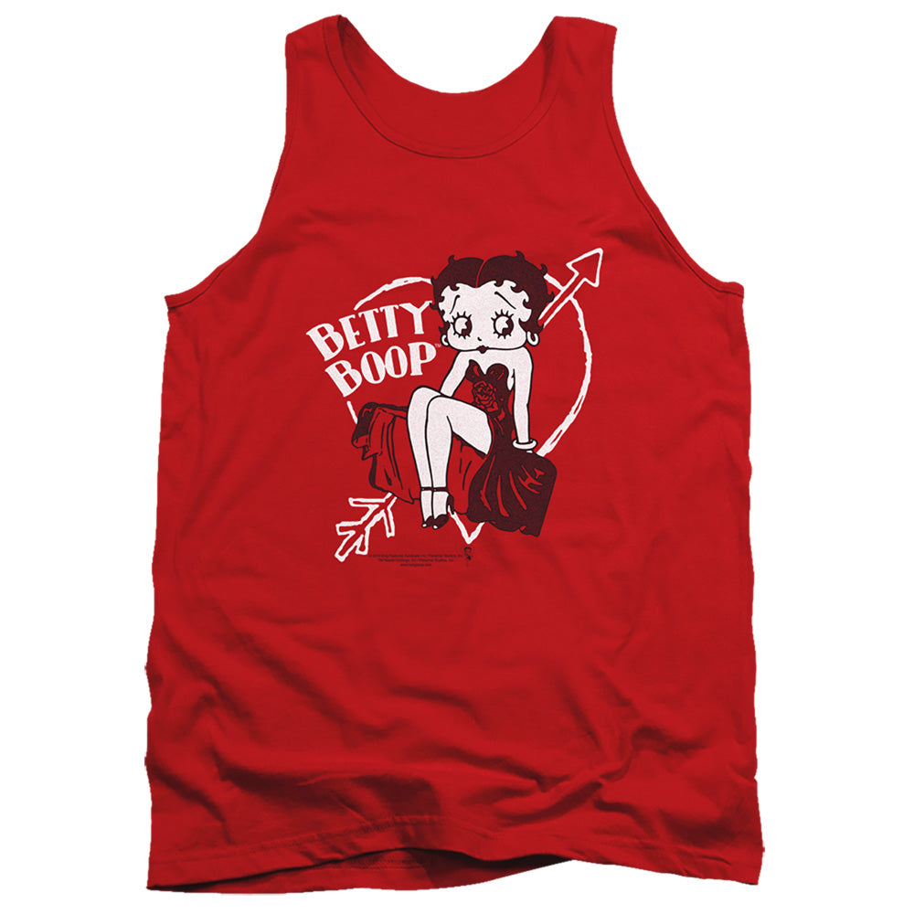 AN OFFCIALLY LICENSED BETTY BOOP LOVER GIRL ADULT UNISEX TANK TOP RED