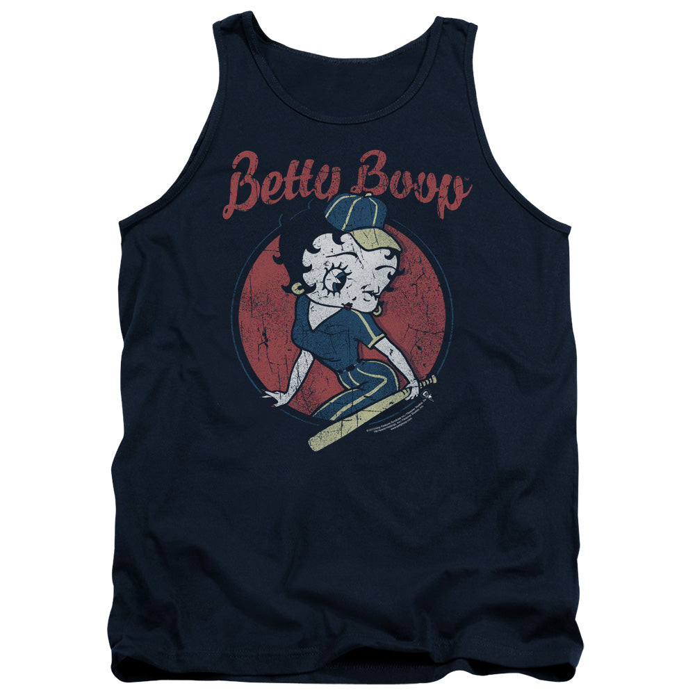 AN OFFCIALLY LICENSED BETTY BOOP TEAM BOOP ADULT UNISEX TANK TOP NAVY