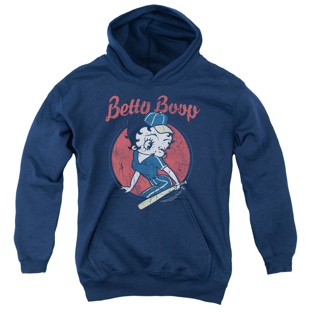 AN OFFCIALLY LICENSED BETTY BOOP TEAM BOOP YOUTH HOODIE NAVY