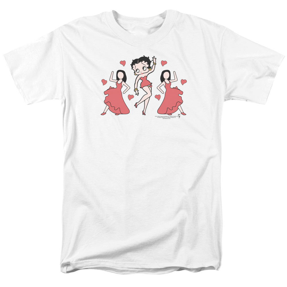 AN OFFCIALLY LICENSED BETTY BOOP BB DANCE MEN'S REGULAR FIT T-SHIRT WHITE