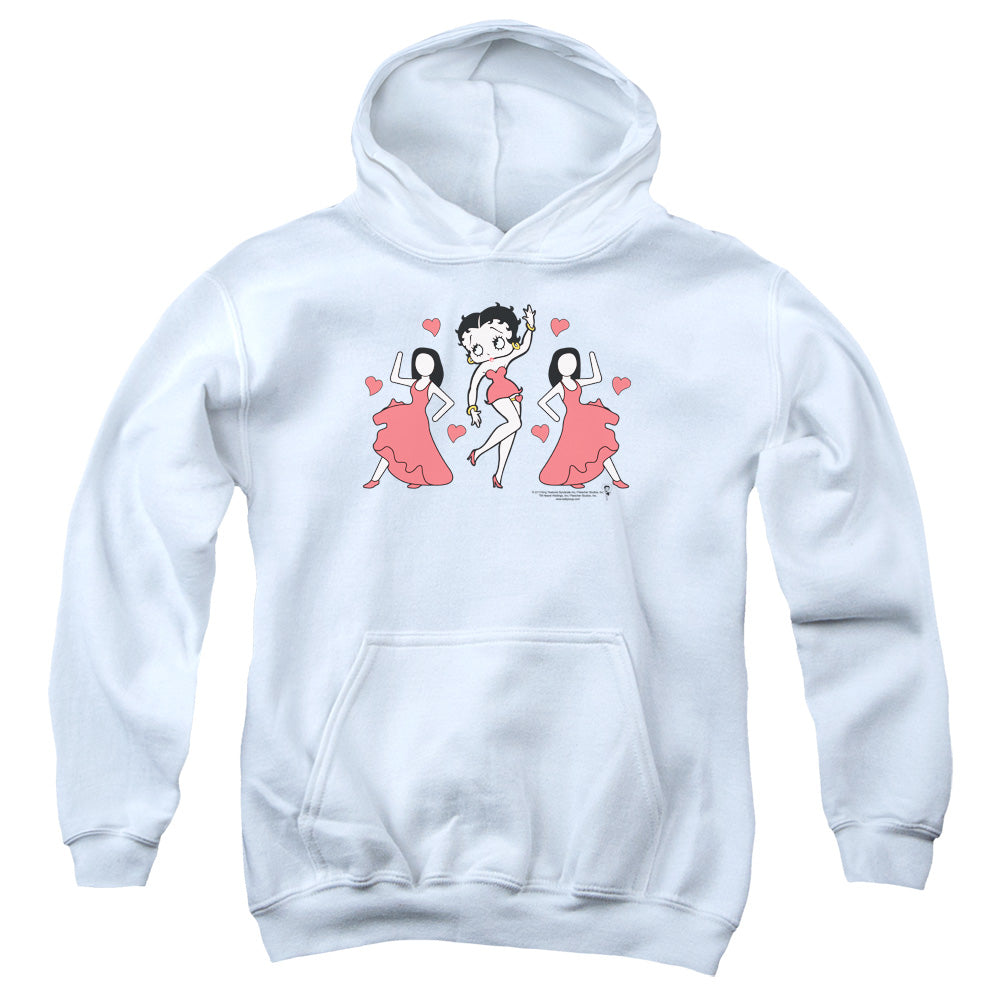 AN OFFCIALLY LICENSED BETTY BOOP BB DANCE YOUTH HOODIE WHITE