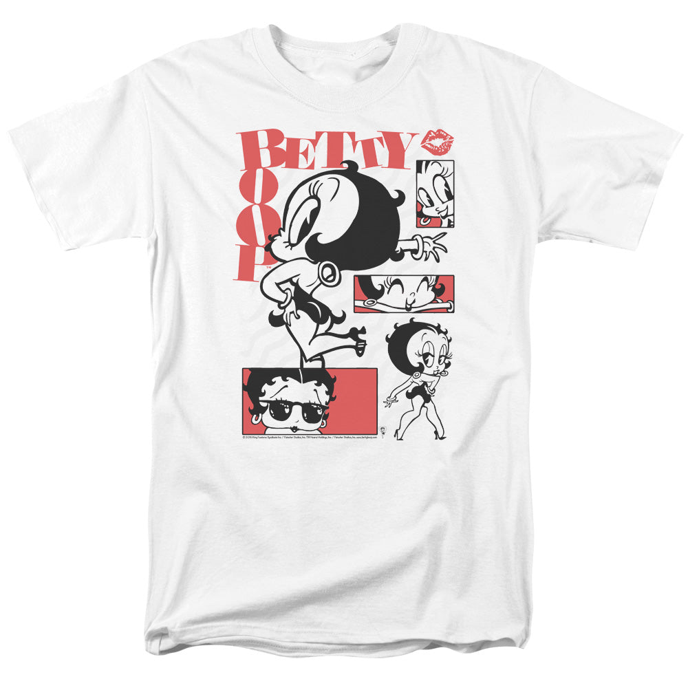AN OFFCIALLY LICENSED BETTY BOOP STYLIN SNAPS MEN'S REGULAR FIT T-SHIRT WHITE
