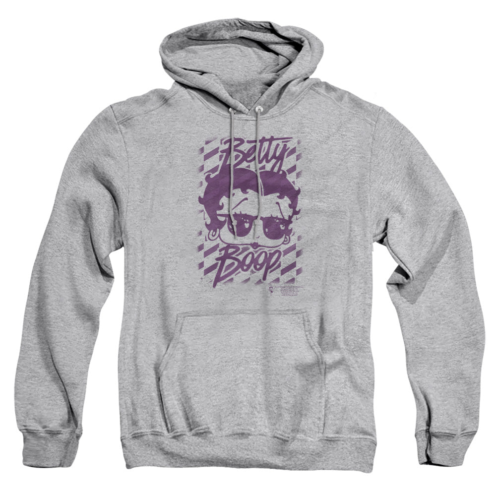 AN OFFCIALLY LICENSED BETTY BOOP SUMMER SHADES ADULT UNISEX PULLOVER HOODIE ATHLETIC HEATHER