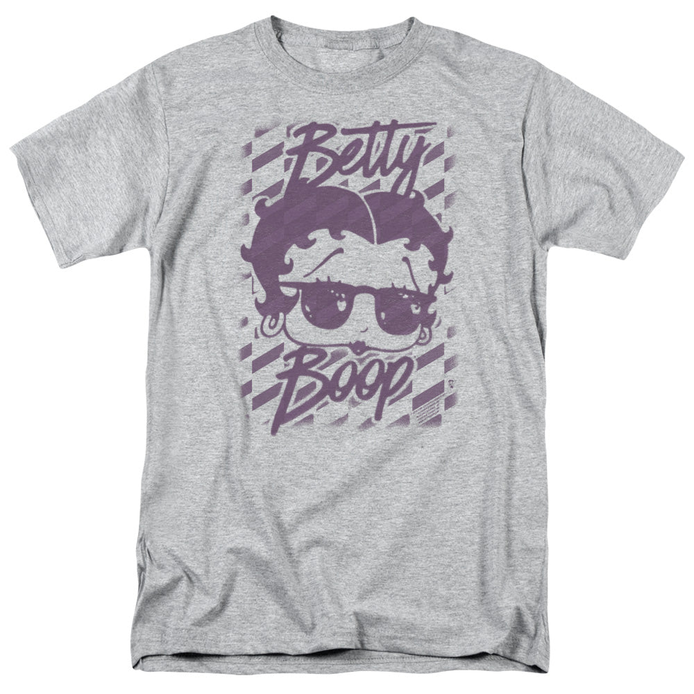 AN OFFCIALLY LICENSED BETTY BOOP SUMMER SHADES MEN'S REGULAR FIT T-SHIRT ATHLETIC HEATHER