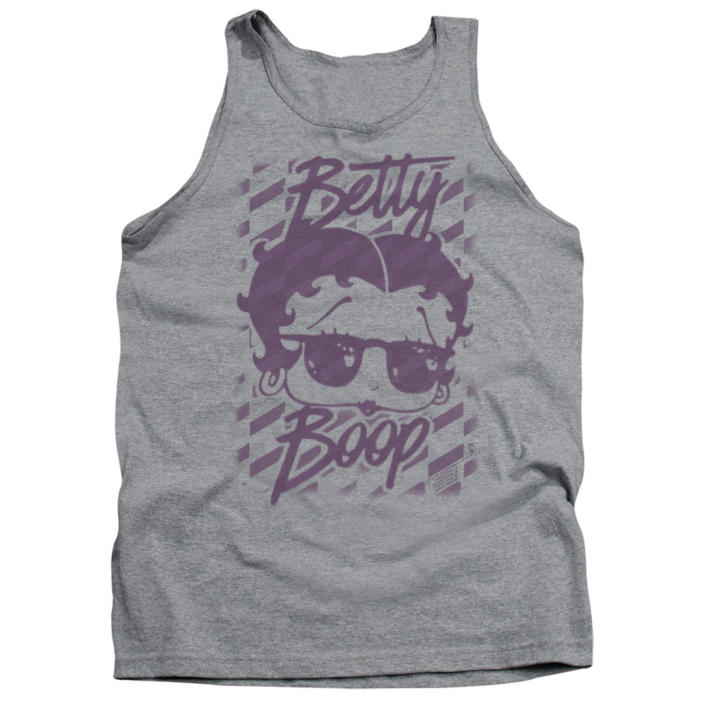 AN OFFCIALLY LICENSED BETTY BOOP SUMMER SHADES ADULT UNISEX TANK TOP ATHLETIC HEATHER