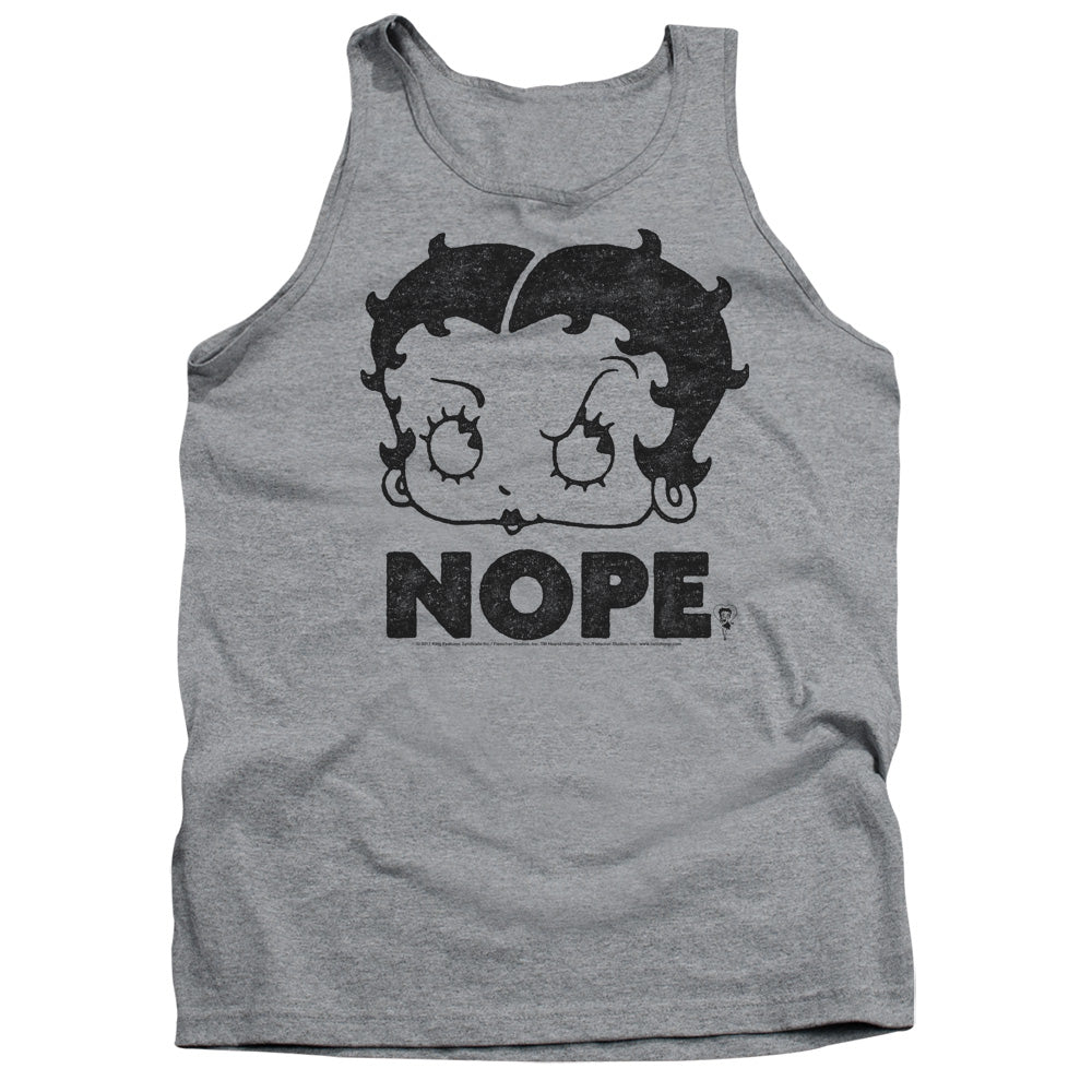 AN OFFCIALLY LICENSED BETTY BOOP BOOP NOPE ADULT UNISEX TANK TOP ATHLETIC HEATHER