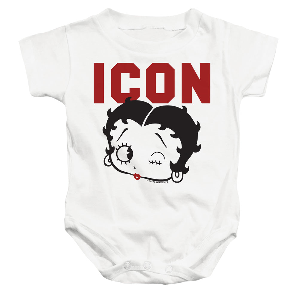 AN OFFCIALLY LICENSED BETTY BOOP BOOP ICON BABY BODYSUIT WHITE