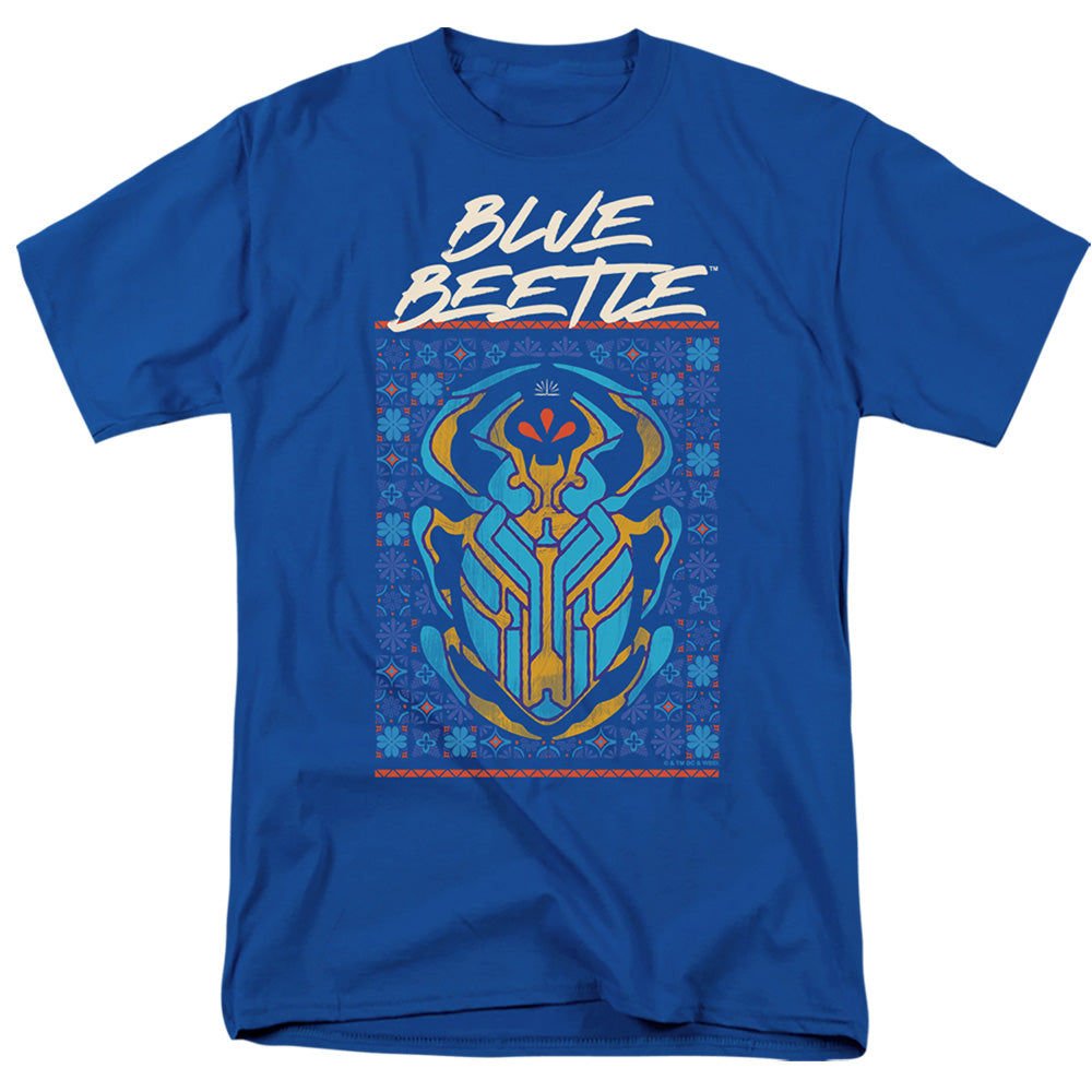 AN OFFCIALLY LICENSED BLUE BEETLE (2023) STYLIZED SCARAB MEN'S REGULAR FIT T-SHIRT ROYAL