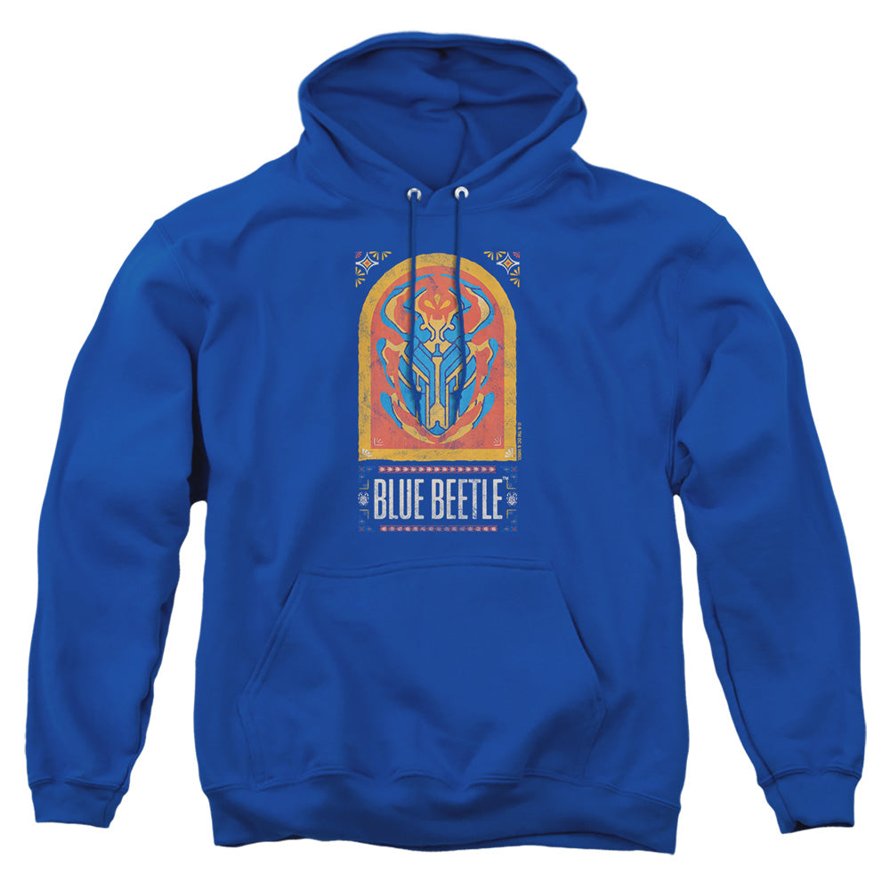AN OFFCIALLY LICENSED BLUE BEETLE (2023) ARCHWAY ADULT UNISEX PULLOVER HOODIE ROYAL