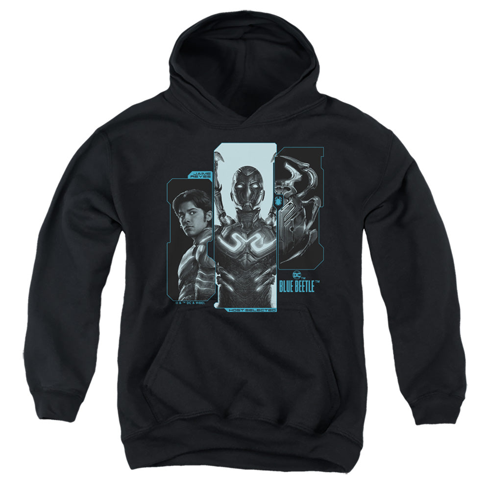 AN OFFCIALLY LICENSED BLUE BEETLE (2023) HOST REYES YOUTH HOODIE BLACK