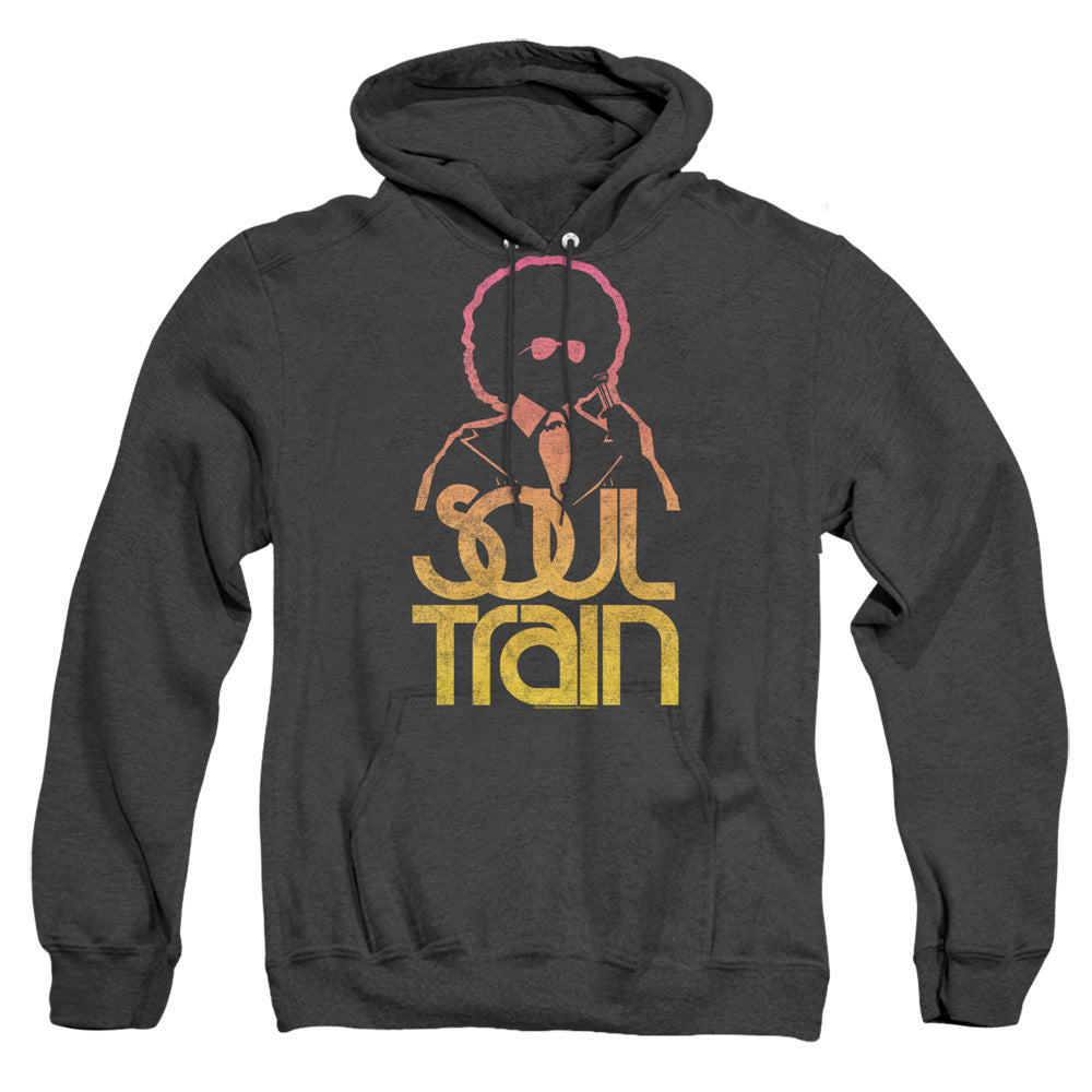 AN OFFCIALLY LICENSED BET SOUL TRAIN THE HOST ADULT UNISEX HEATHER PULLOVER HOODIE BLACK