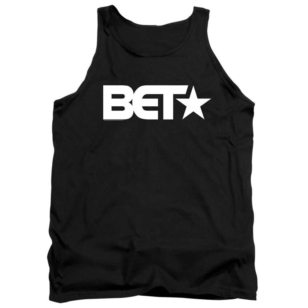 AN OFFCIALLY LICENSED BET LOGO ADULT UNISEX TANK TOP BLACK