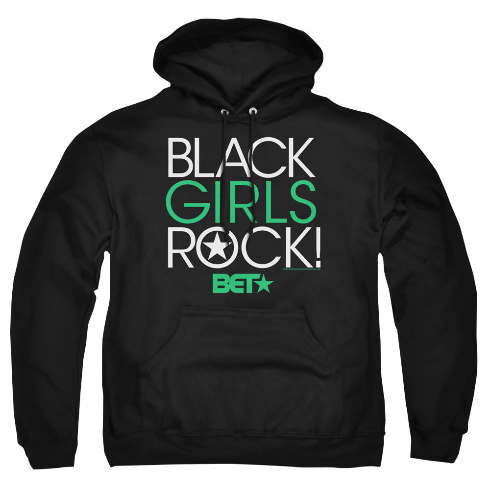 AN OFFCIALLY LICENSED BET BLACK GIRLS ROCK ADULT UNISEX PULLOVER HOODIE BLACK
