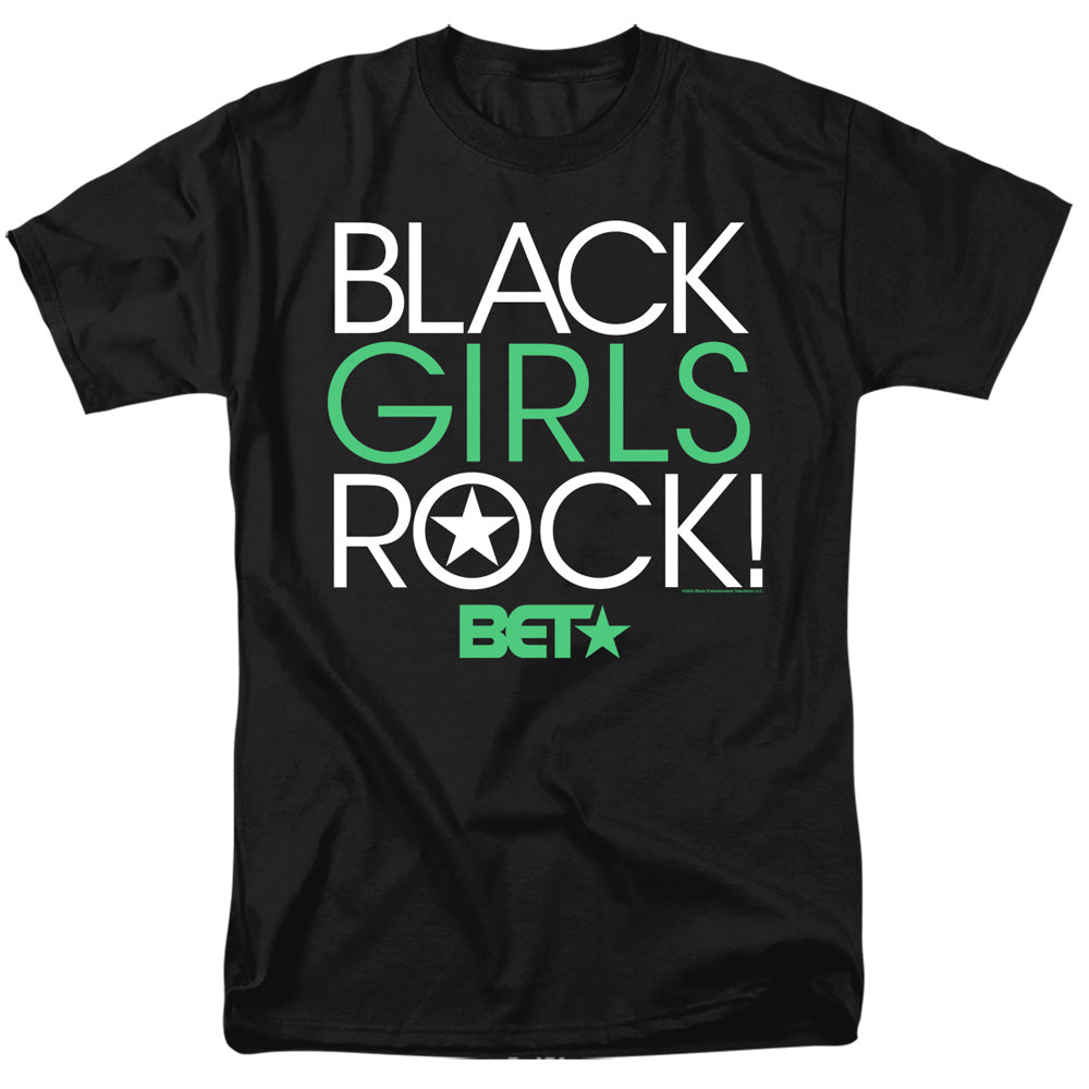 AN OFFCIALLY LICENSED BET BLACK GIRLS ROCK MEN'S REGULAR FIT T-SHIRT BLACK