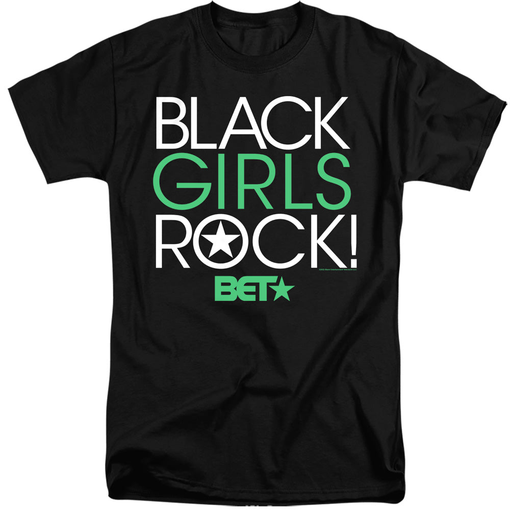 AN OFFCIALLY LICENSED BET BLACK GIRLS ROCK MEN'S TALL FIT T-SHIRT BLACK