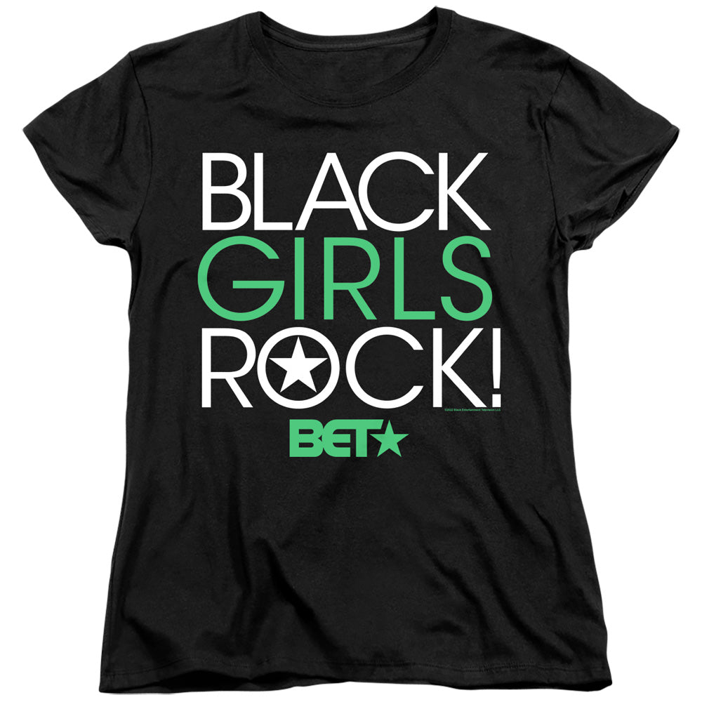 AN OFFCIALLY LICENSED BET BLACK GIRLS ROCK WOMEN'S REGULAR FIT T-SHIRT BLACK