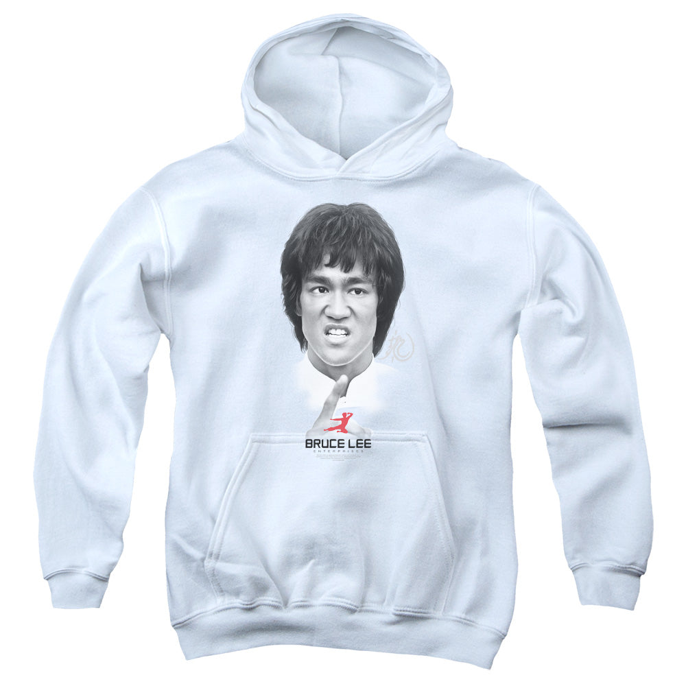 AN OFFCIALLY LICENSED BRUCE LEE SELF HELP YOUTH HOODIE WHITE