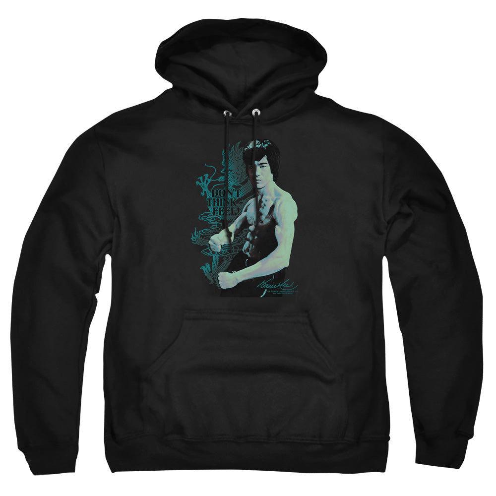 AN OFFCIALLY LICENSED BRUCE LEE FEEL ADULT UNISEX PULLOVER HOODIE BLACK