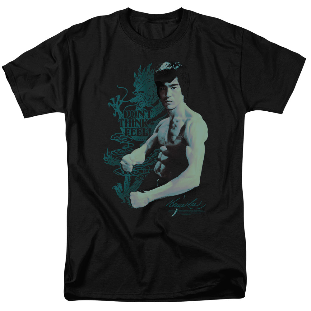 AN OFFCIALLY LICENSED BRUCE LEE FEEL MEN'S REGULAR FIT T-SHIRT BLACK